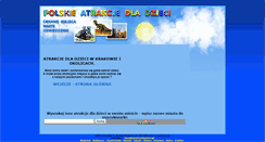 Desktop Screenshot of krakow.atrakcjedladzieci.pl